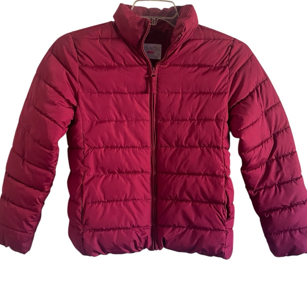 The Children’s Place Girls Puffer Full Zip Jacket Dark Fushia Size XL
